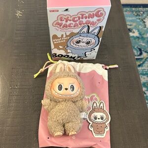 Authentic Pop Mart Exciting Macaron The Monsters Vinyl Face Toy - Toffee Labubu